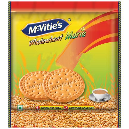 McVitie's Wholewheat Marie Biscuits - Goodness Of Calcium, Super Saver Family Pack, 1 Kg  