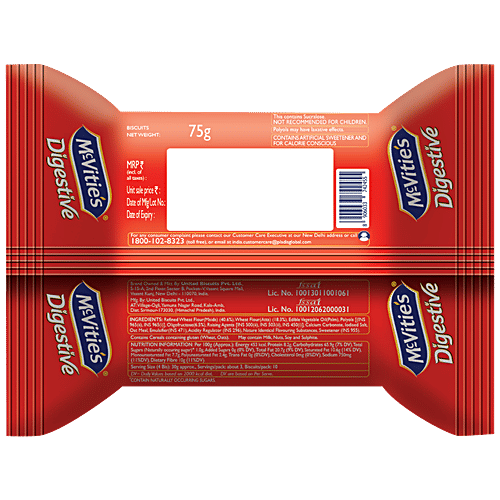 Buy Mcvities Digestive High Fibre Biscuits Zero Added Sugar For