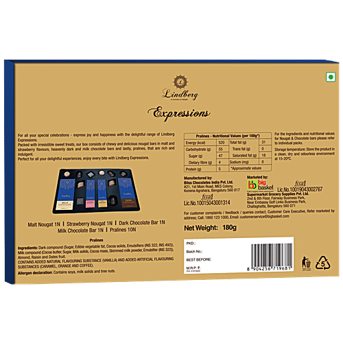 Lindberg Expressions Premium Chocolates, 180 g  