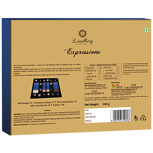 Lindberg Expressions Premium Chocolates, 240 g  