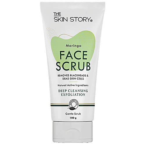The Skin Story Moringa Face Gentle Scrub - Deep Cleansing Exfoliator, 100 g  