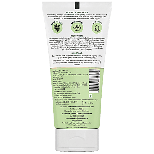 The Skin Story Moringa Face Gentle Scrub - Deep Cleansing Exfoliator, 100 g  