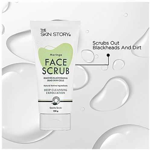 The Skin Story Moringa Face Gentle Scrub - Deep Cleansing Exfoliator, 100 g  