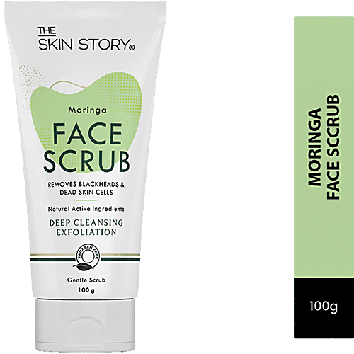 The Skin Story Moringa Face Gentle Scrub - Deep Cleansing Exfoliator, 100 g  