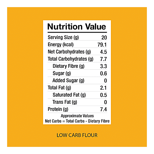 LO! Low Carb Flour - Keto Friendly, High In Fibre & Protein, 500 g Pouch 