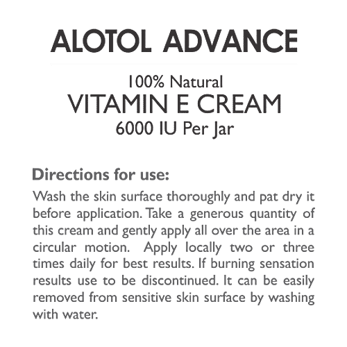 Bionova Alotol Advance Deep Moisturizing Cream - With 100% Natural Vitamin E, For Normal, Dry And Sensitive Skin, Vegan Skin Care, 50 g  