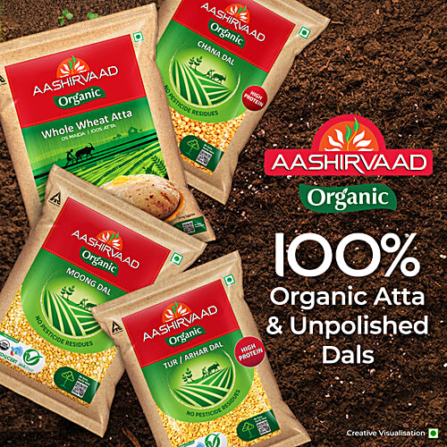 Aashirvaad Organic Moong Dal, 500 g  