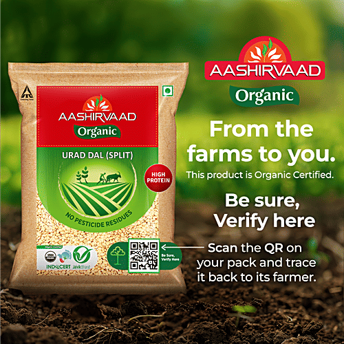 Aashirvaad Nature's Super Foods Organic Urad Dal Split/Ulutham Parupu, 500 g  