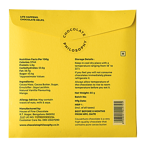 Chocolate Philosophy Mango, 80 g  