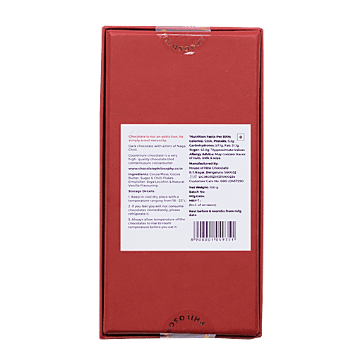 Chocolate Philosophy Chilli, 100 g  