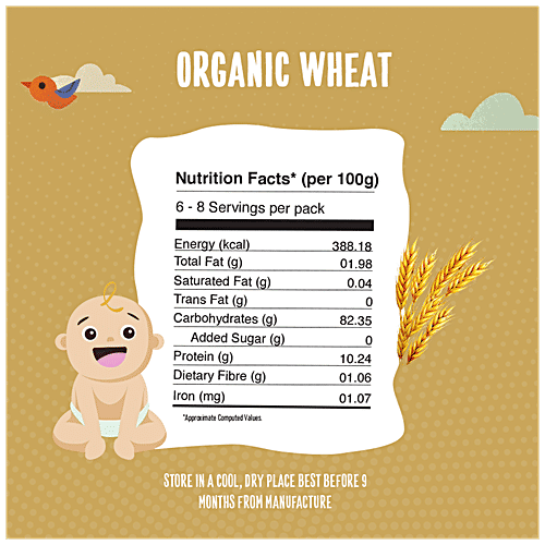 Buy Timios Porridge Organic Wheat, For Babies 6+ Months Online at