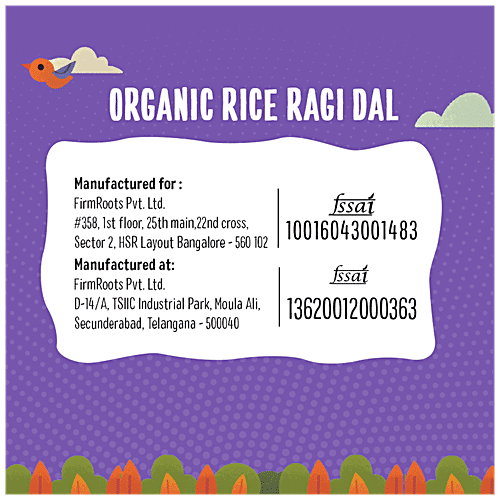 Timios Porridge - Organic Rice, Ragi & Dal, For Babies 8+ Months, 200 g  Rich in Protein & Calcium