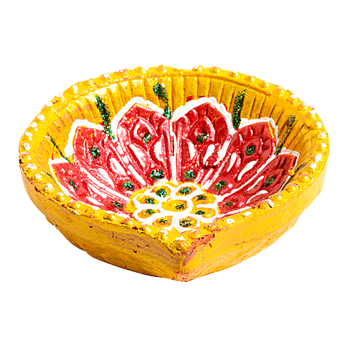 DP Mud Diya - Assorted Colour, ED121B, 4 pcs