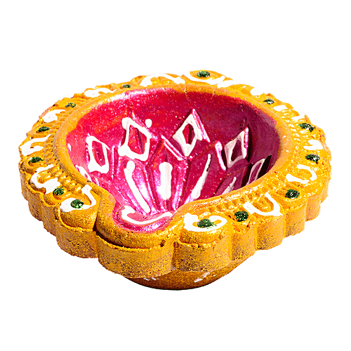 DP Mud Diya - Assorted Colour, ED123F, 12 pcs