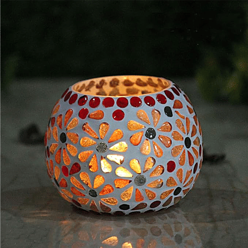 Lexton Tea Light Holder For Lamp, Diya Or Wax Candle - Floral, Home Décor, Festive, Diwali, 1 pc  