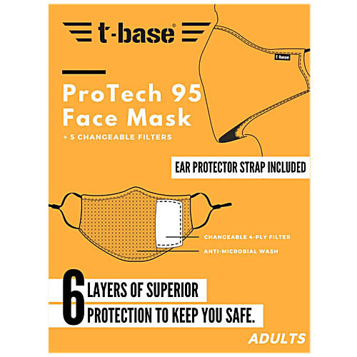 T Base Face Mask - Pro Tech 95, 6 layered, Medium, MK18003, 1 pc  