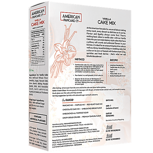 American Pancake Co. Vanilla Cake Mix, 500 g  