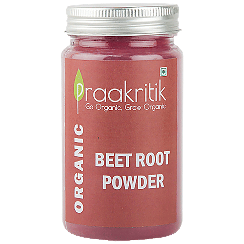 Praakritik Organic Beetroot Powder, 100 g  No Trans Fat, No Cholesterol