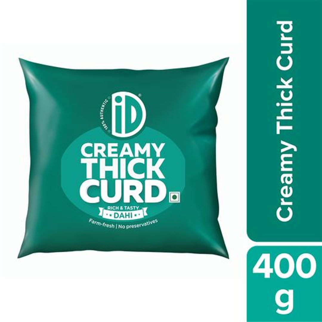 iD Creamy Thick Curd, 400 g Pouch