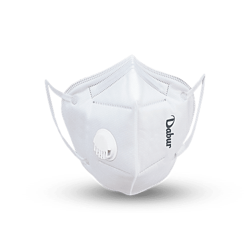 Dabur D95 Safe Face Mask With Valve - White, 12.5 x 2.1 x 17.5 Cm  