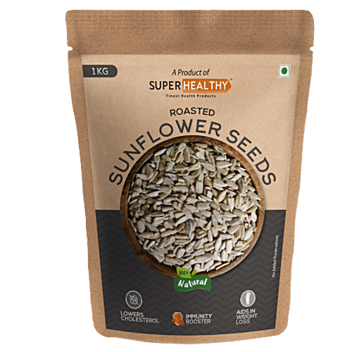 SuperHealthy Roasted Sunflower Seeds, 1 kg Pouch 
