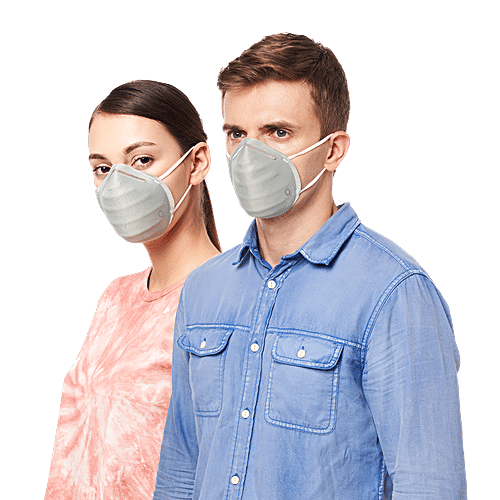 Amante Face Mask - Ultra-Light Contoured Fit, Small, Aqua Grey, 1 pc  