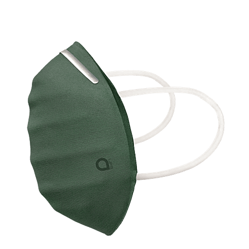Amante Face Mask - Ultra-Light Contoured Fit, Medium, Dark Green, 1 pc  