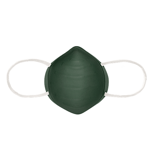 Amante Face Mask - Ultra-Light Contoured Fit, Medium, Dark Green, 1 pc  