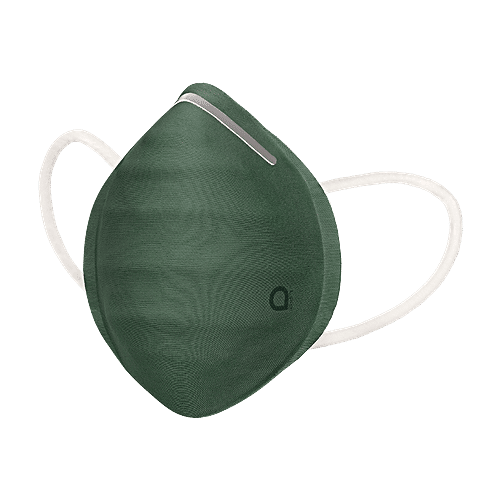 Amante Face Mask - Ultra-Light Contoured Fit, Medium, Dark Green, 1 pc  