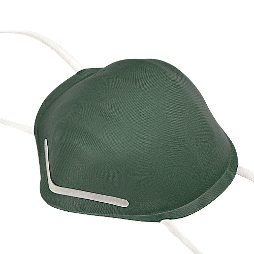 Amante Face Mask - Ultra-Light Contoured Fit, Large, Dark Green, 1 pc  