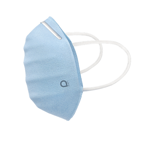 Amante Face Mask - Ultra-Light Contoured Fit, Medium, Light Blue, 1 pc  