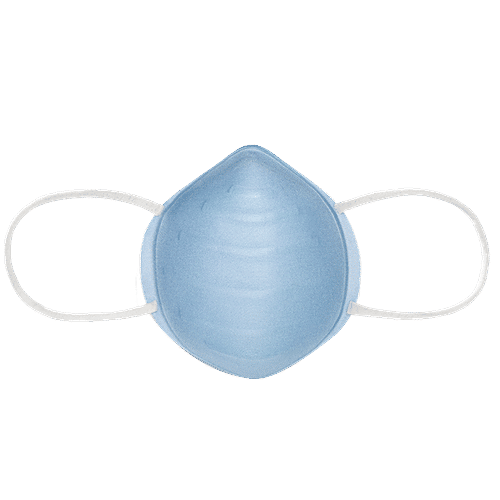 Amante Face Mask - Ultra-Light Contoured Fit, Medium, Light Blue, 1 pc  