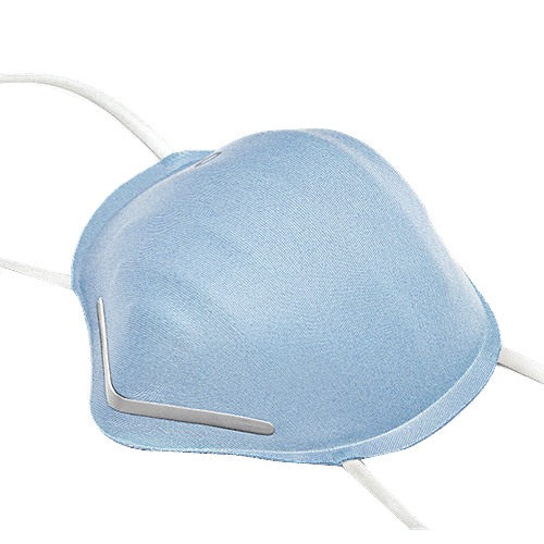 Amante Face Mask - Ultra-Light Contoured Fit, Large, Light Blue, 1 pc  