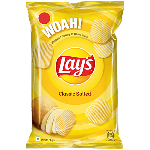 Lay's Classic Salted Potato Chips, 67 g Crunchy Chips & Snacks
