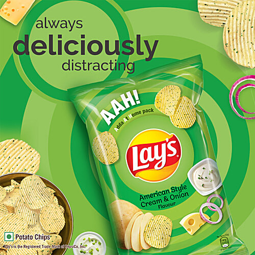 Lay's American Style Cream & Onion Potato Chips, 82 g  