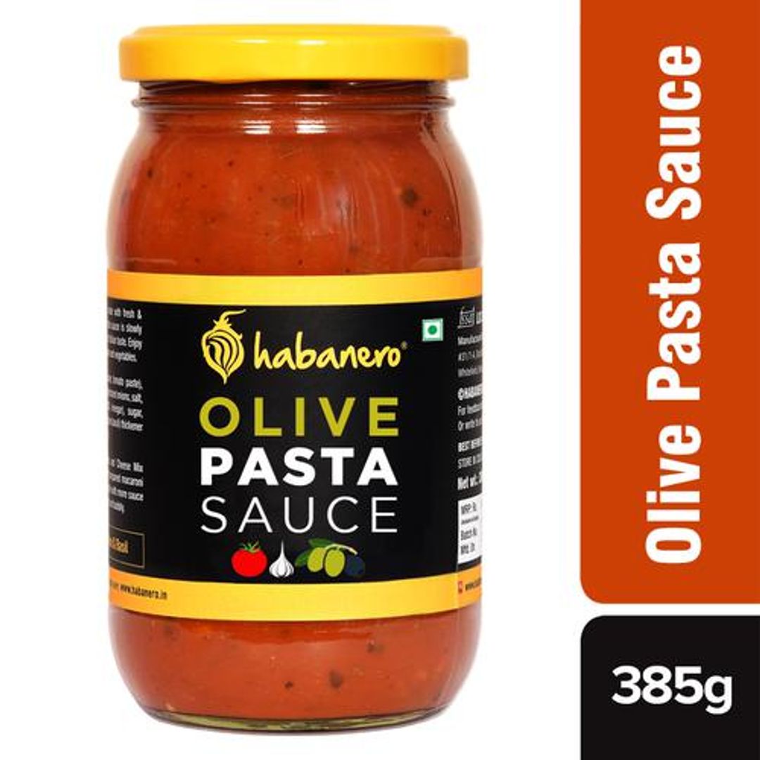 Habanero Olive Pasta Sauce - Pizza Pasta Sauce, 385 g 