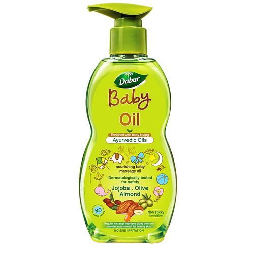 Dabur Baby Oil - Non - Sticky Massage Oil With No Harmful Chemicals, 500 ml  