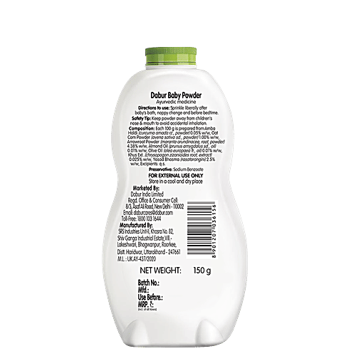 Dabur Baby Powder:  No added Talc and Asbestos, 150 g  