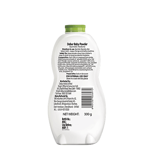 Dabur Baby Powder -  No added Talc & Asbestos, 300 g  