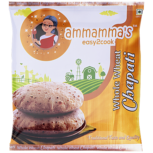 Ammamma's Whole Wheat Chapati, 10 pcs  