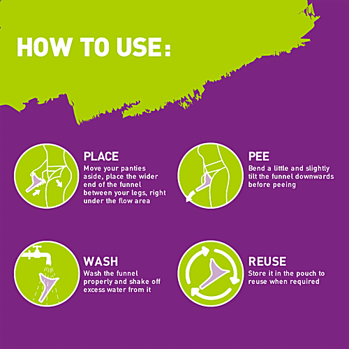 Peebuddy Reusable Portable Stand and Pee Urination Device for Women -| Portable, Leak-proof and Zero Spillage | Ideal for Public Toilets, Travel, Camping, Hiking and Outdoor Activities, 1 pc  Easy to Use & Leak-Proof