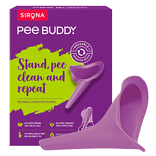 Peebuddy Reusable Portable Stand and Pee Urination Device for Women -| Portable, Leak-proof and Zero Spillage | Ideal for Public Toilets, Travel, Camping, Hiking and Outdoor Activities, 1 pc  Easy to Use & Leak-Proof