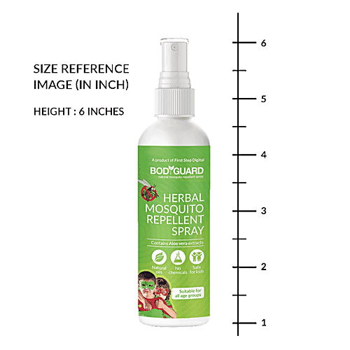 Bodyguard Herbal Mosquito Repellent Spray With Goodness Of Essential Oils And Aloe Vera Extracts - 100 Ml,Pack of 2,Green, 100 ml (Set of 2) Natural Oils
 Aloe Vera
