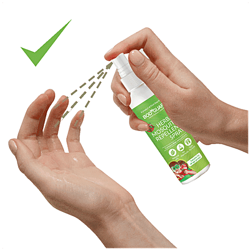 Bodyguard Herbal Mosquito Repellent Spray With Goodness Of Essential Oils And Aloe Vera Extracts - 100 Ml,Pack of 2,Green, 100 ml (Set of 2) Natural Oils
 Aloe Vera