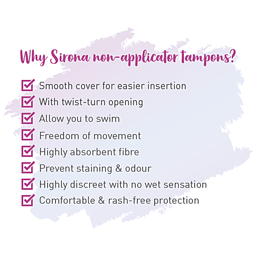SIRONA FDA Approved Premium Digital Tampons - Medium Flow (40 Tampons), 20 pcs (Pack of 2) Prevent Staining & Odour