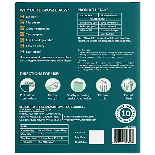 Buy Sirona Premium Adult Diaper Disposal Bags Online at Best Price bigbasket