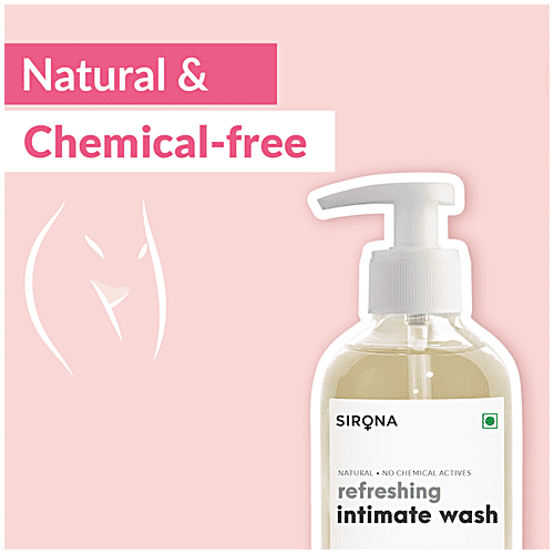 SIRONA Natural Intimate Wash for Men & Women | with Olive Oil, Tea Tree Oil & Jojoba Oil | Liquid Wash Prevents Dryness, Itchiness, Bad Odour & Irritation | Balances pH, Paraben Free, 200 ml  No Chemical Actives & Cruelty Free