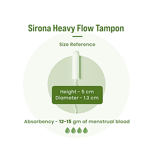 Buy Sirona Heavy Flow Tampons 100 Organic Cotton, NonApplicator