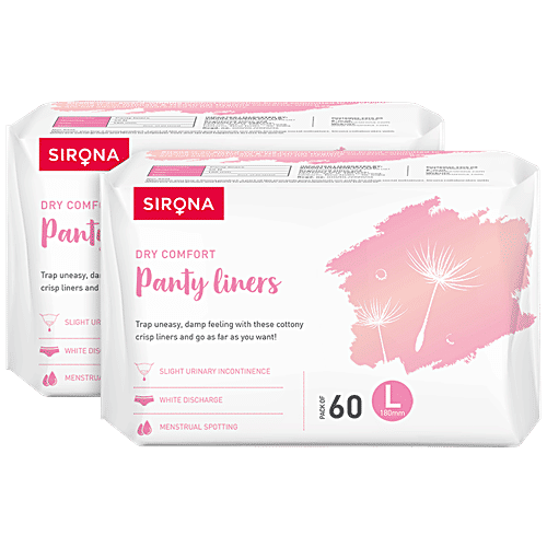 Buy SIRONA UltraThin Cottony Crisp Panty Liners Ultra Soft and