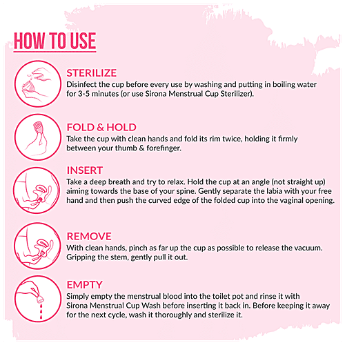 Buy SIRONA Pro Super Soft Reusable FDA Approved Menstrual Cup With